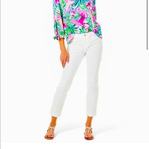White, cropped lilly pulitzer jeans